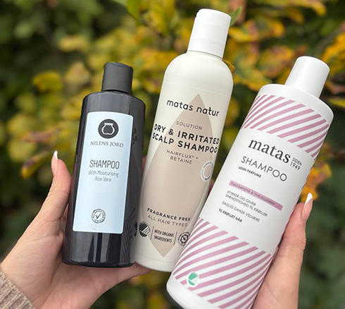 Logoer på mærker man kan kigge efter ved køb af kemifri shampoo - Astma Allergi Danmark, Allergy certified og Svanemærket